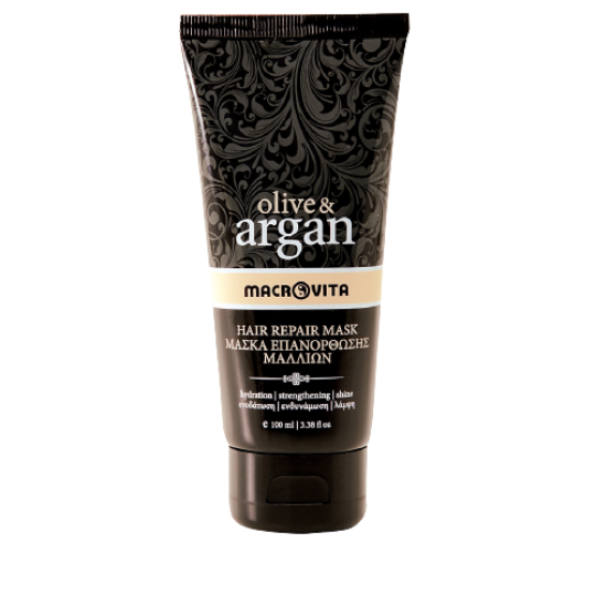 Poza cu Mască de păr cu ulei de Argan și Măsline pentru regenerare 50ml (mini)